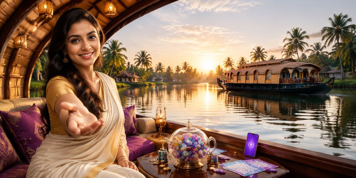 Lottery ticket purchase at Kerala backwaters